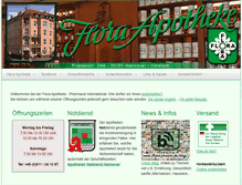 Tablet Screenshot of flora-pharm.de